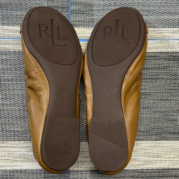 Lauren Ralph Lauren Women’s Betty Flats Round Toe Leather Size 6B 11424 G14 BRN - Picture 11 of 16